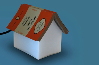 Illustration for article titled Turn Your Book into This Lamp's Roof (And Save Your Spot)